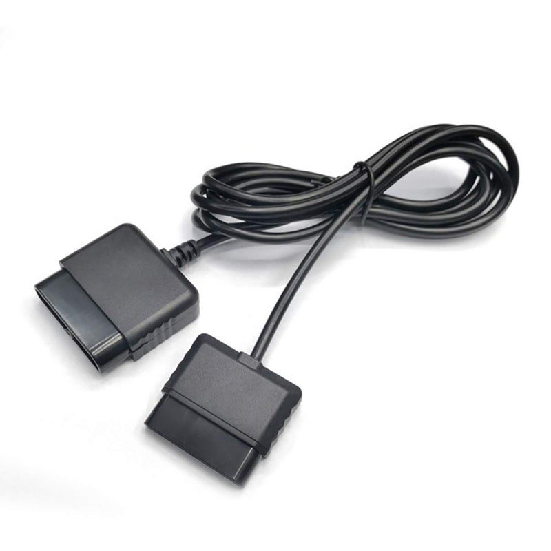 tesha 2PACK PS2 Controller Extension Cable Cord 6ft/1.8m Controller Extension for Sony PlayStation 2 PS2 Game Console - Image 1